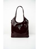 Dunkelrote Schultertasche Neven aus Leder - 32x30x1 cm