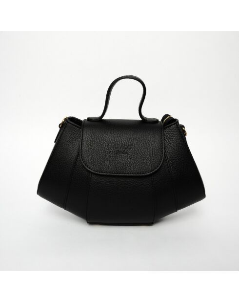 Schwarze Lara Lederhandtasche - 20x28x8 cm