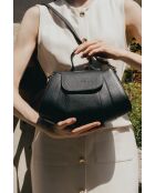 Bolso de piel Lara negro - 20x28x8 cm