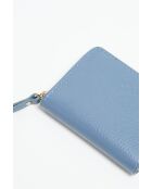 Portefeuille mini en Cuir gali bleue - 12x10 cm