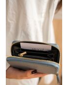 Portefeuille mini en Cuir gali bleue - 12x10 cm