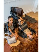 Julia zilveren leren handtas - 41x30x12 cm