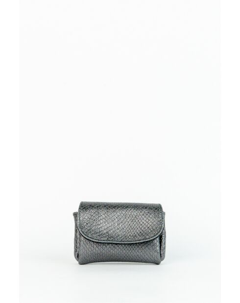 Friend Geldbörse aus silbernem Leder - 20x12x3 cm