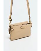 Bolso de hombro Joe de piel nude - 20x12x3 cm