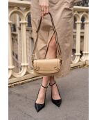 Bolso de hombro Joe de piel nude - 20x12x3 cm