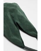 Sac à main en Velours de Cuir Deni Vert Militaire - 40x47 cm