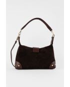 Kane Moka Schultertasche aus Samt, 26 x 17 x 7 cm