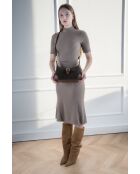 Kane Moka Schultertasche aus Samt, 26 x 17 x 7 cm