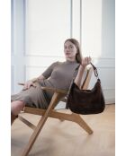 Kai Moka fluwelen leren schoudertas - 30x25x10 cm