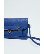 Borsa a tracolla Simone in pelle blu - 20x13 cm