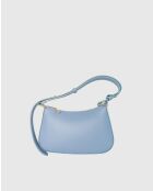 Juna hemelsblauwe leren schoudertas - 26x16x6 cm