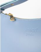 Juna hemelsblauwe leren schoudertas - 26x16x6 cm