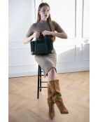 Belly Green Handtasche aus Samtleder - 35x21x12 cm