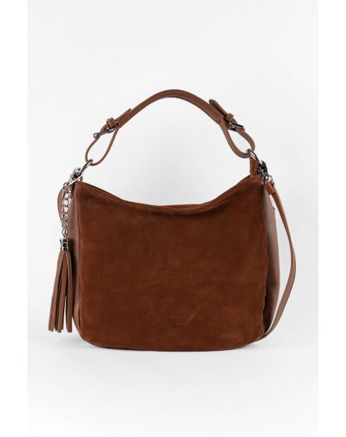 Kai Camel Schultertasche aus Samt, 30 x 25 x 10 cm