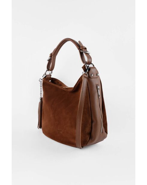 Kai Camel Schultertasche aus Samt, 30 x 25 x 10 cm