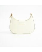 Gebroken witte leren schoudertas van Nella - 26x16x5 cm