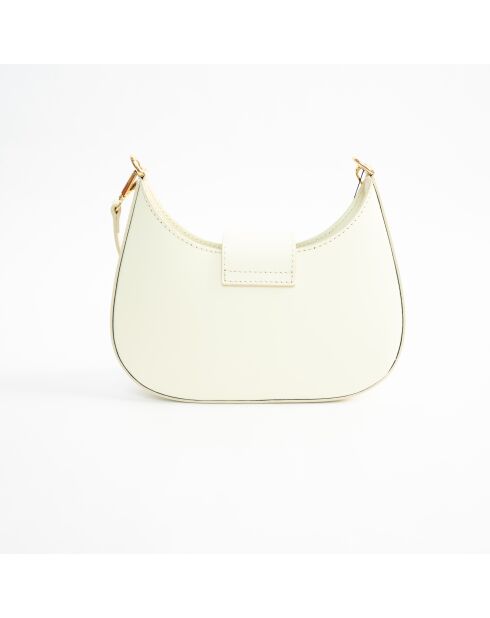 Cremefarbene Schultertasche aus Nella-Leder - 26x16x5 cm
