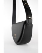 Bandolera Raily de piel negra - 23x7x8 cm