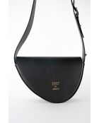 Bandolera Raily de piel negra - 23x7x8 cm