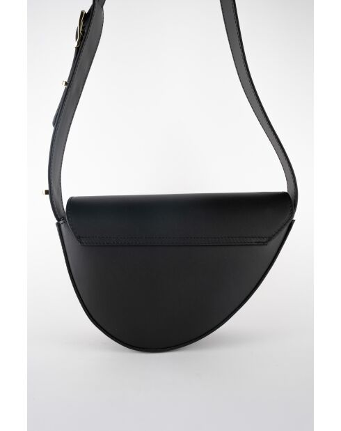 Bandolera Raily de piel negra - 23x7x8 cm