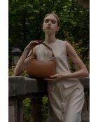 Juna Schultertasche aus Kamelleder - 26x16x6 cm