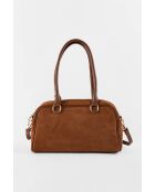 Drew Camel Velvet leren schoudertas - 28x19x9 cm