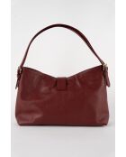 Sac porté épaule en Cuir ellad bordeaux - 25x29x9 cm