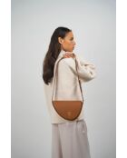 Sac bandoulière en Cuir raily camel - 23x7x8 cm