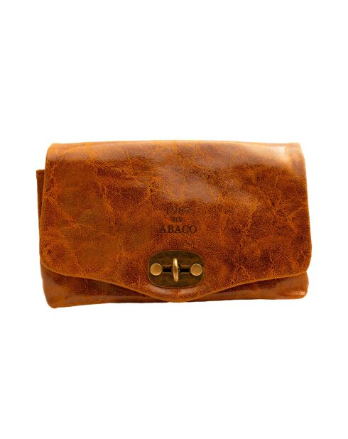 Hero Schultertasche aus kamelfarbenem Leder - 26x14x7,5 cm