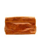 Hero camel leren schoudertas - 26x14x7,5 cm