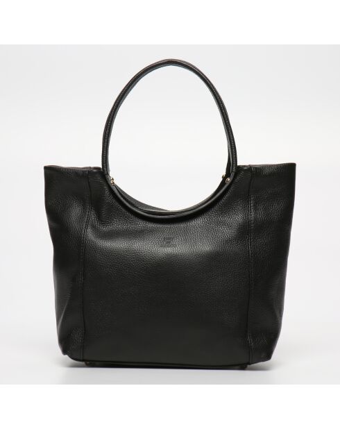 Bandolera Julia de piel negra - 41x30x12 cm