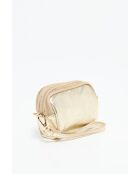 Geldbörse aus goldfarbenem Leder -11x7x4 cm