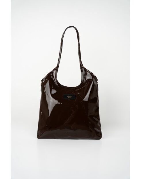 Sac porte épaule en Cuir neven marron - 32x30x1 cm