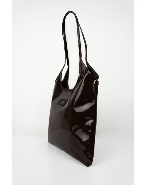 Sac porte épaule en Cuir neven marron - 32x30x1 cm