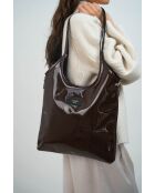 Sac porte épaule en Cuir neven marron - 32x30x1 cm