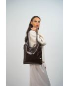 Sac porte épaule en Cuir neven marron - 32x30x1 cm