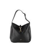 Bandolera Lexid de piel negra - 28x28x11 cm