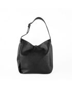 Bandolera Lexid de piel negra - 28x28x11 cm