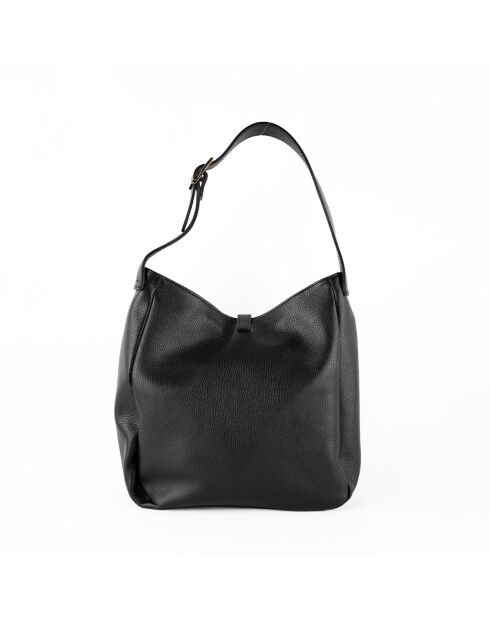 Bandolera Lexid de piel negra - 28x28x11 cm