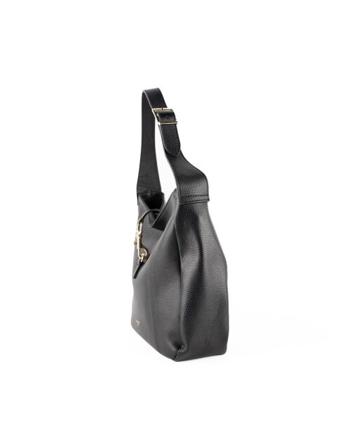 Bandolera Lexid de piel negra - 28x28x11 cm