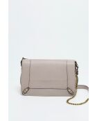 Sac bandoulière en Cuir Seren gris clair - 23,5x10x16 cm