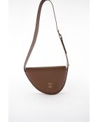 Braune Schultertasche Raily aus Leder - 23x7x8 cm