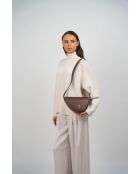 Braune Schultertasche Raily aus Leder - 23x7x8 cm