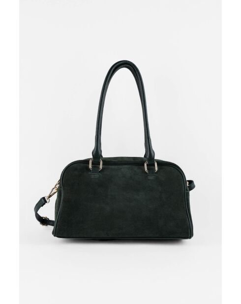 Drew Green Schultertasche aus Samt, Leder, 28 x 19 x 9 cm