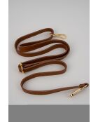 Lenyx camel fluwelen leren handtas - 42x35x8 cm