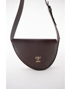 Sac bandoulière en Cuir raily bordeaux - 23x7x8 cm