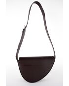 Sac bandoulière en Cuir raily bordeaux - 23x7x8 cm