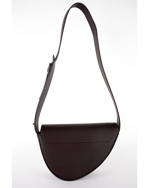 Sac bandoulière en Cuir raily bordeaux - 23x7x8 cm