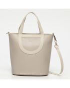 Saia Lederhandtasche Helltaupe/Beige - 25x30x15 cm