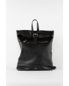 Mochila de piel Nash negra - 39x35x9 cm